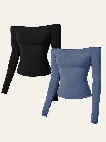 Second Skin Heat-Tech Multi-Wear Body Top - Black/Slate / S