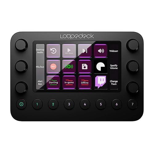 Loupedeck Live – The Custom Console for Live Streaming, Photo and Video Editing with Customizable Buttons, Dials and LED Touchscreen