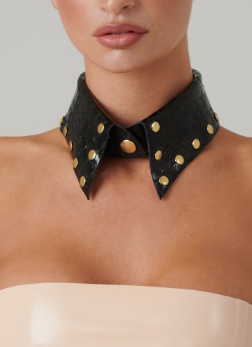 Chelsea Collar | XS-M / Black and Gold