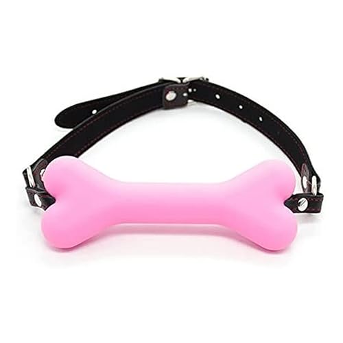 Silicone Bone Gag BDSM Adult Sex Toy Dog Slave Play Game Toy (Pink)