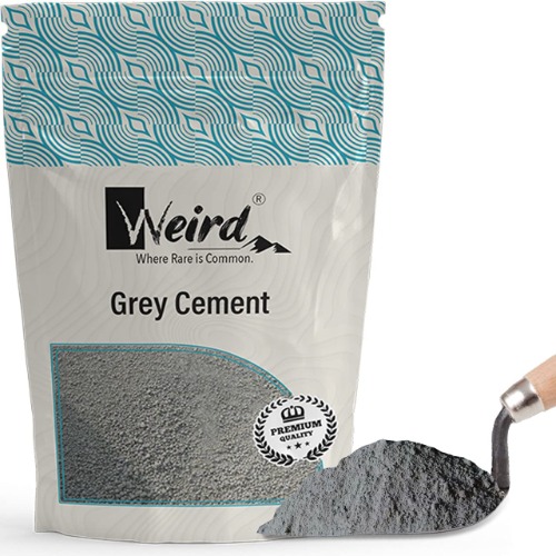 WEIRD Grade A Grey Cement 400 Gm - Grey portland Cement | Tiles | Floor | Construction | Crushing Blocks | Home Decoration | Creative Ideas | Crack Filler | Art & Craft | Repairing |Universal Adhesive