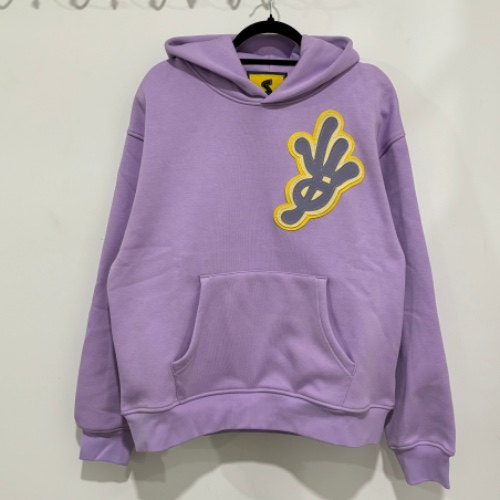 purple logo pullover hoodie | large