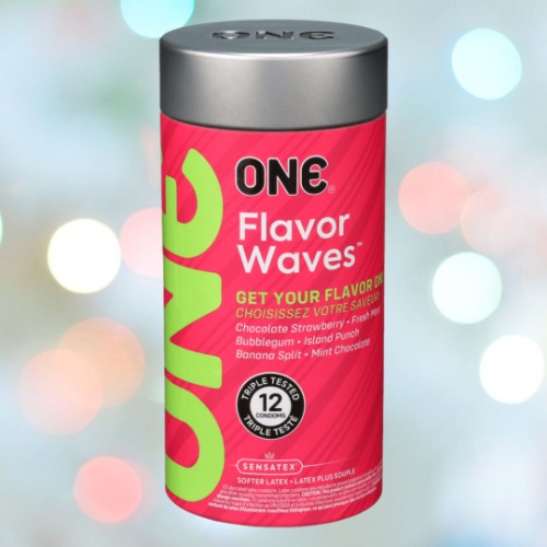 ONE Flavor Waves Condom Variety Pack (6 Different Flavors) 🍓🍌🍍 - 12-Pack