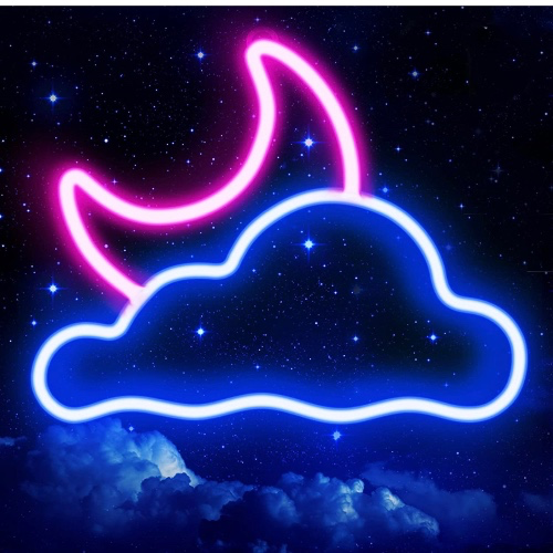 JTLMEEN Neon Sign, Cloud and Moon Led Neon Light, Neon Lights Sign for Wall Decor USB Powered Led Neon Signs for Bedroom Kids Room Wedding Party Decoration : Tools & Home Improvement