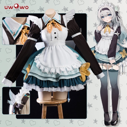 【In Stock】Uwowo Game Honkai Star Rail Firefly Maid Cosplay Costume - 【In Stock】S