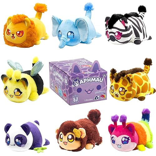 Aphmau 6” MeeMeow Mystery Plush – Series 1 Safari; YouTube Gaming Channel, Blind Box, 1 of 8 Possible Safari MeeMeows, Official Merch - Single