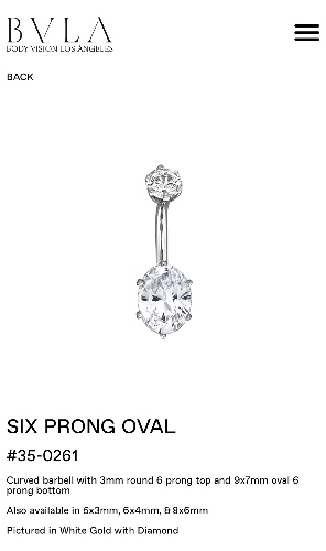 Custom Navel Jewellery 