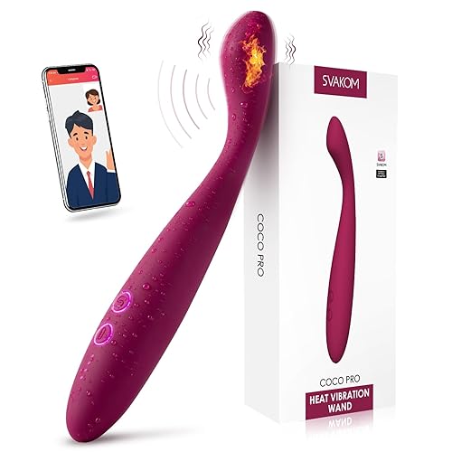 Heated G-Spot Toy - SVAKOM 2024 Updated APP Remote Control Heating Finger with 5 * 5 Vibrations - Vibe Personal Wand Massagers Toys for Women Climax Pleasure - G-spot, finger vibrator toy with APP and Heating Function