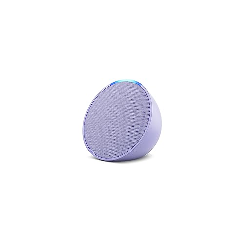 Amazon Echo Pop | Add Alexa to your bedroom, living room, bathroom, or office | Lavender Bloom - Lavender Bloom - Device only