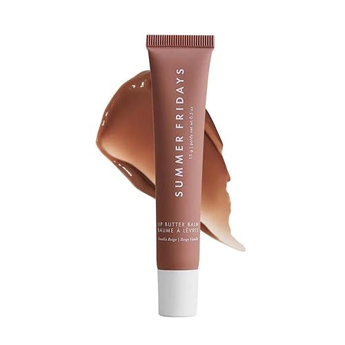 Summer Fridays Lip Butter Balm - Conditioning Lip Mask and Lip Balm for Instant Moisture, Shine and Hydration - Sheer-Tinted, Soothing Lip Care - Vanilla Beige (.5 Oz) - Vanilla Beige