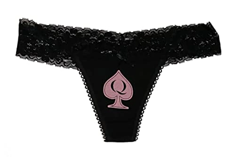 Queen of Spades Cotton and Lace Thong Panty QoS