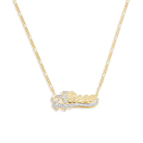 THE CLASSIC DOUBLE HEART NAMEPLATE NECKLACE | Default Title