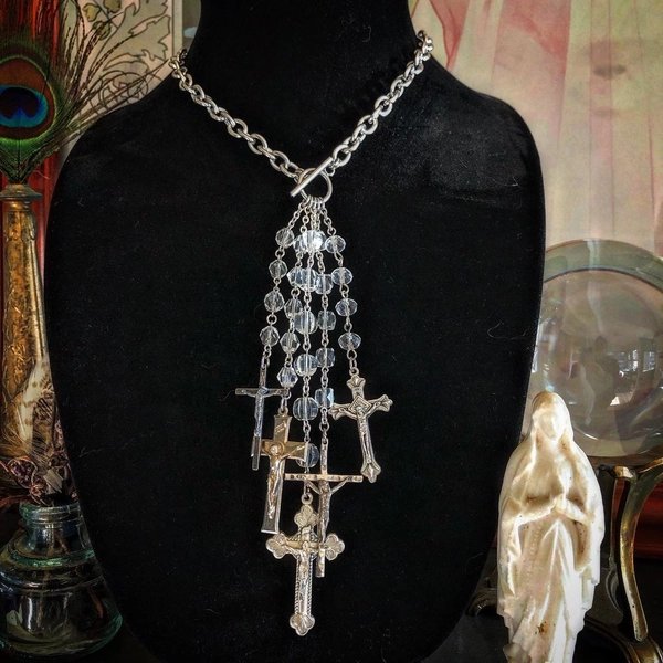 Holy Roller Rosary Necklace