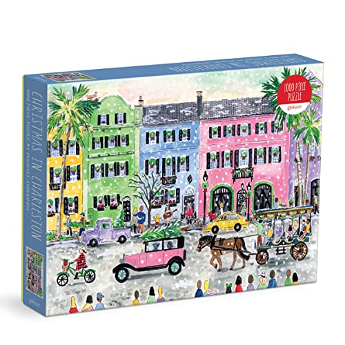 Michael Storrings Christmas in Charleston 1000 Piece Puzzle from Galison - Perfect Holiday Puzzle for Adults, Beautifully Illustrated Christmas Scene in Charleston, South Carolina, Fun Indoor Activity