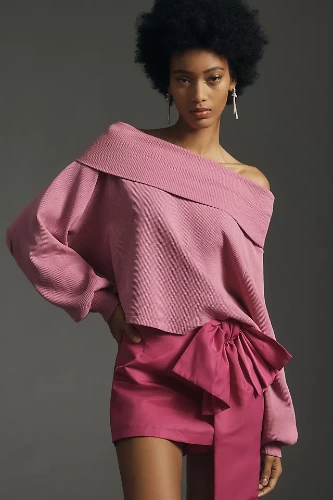 Pilcro Long-Sleeve Slouchy Cowl-Neck Top