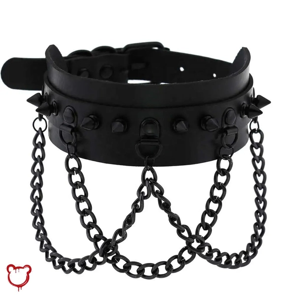 Rivet Chain Punk Collar