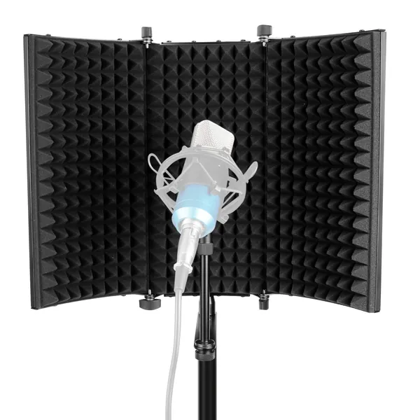 Neewer Professional Studio Recording Microphone Isolation Shield. High density absorbent foam is used to filter vocal. Compatible with Blue Yeti and any condenser microphone recording equipment