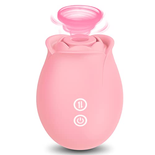 Rose Sex Toy for Women- Sucking Sex Stimulator with 9 Suction, G Spot Dildo Vibrator for Clitoral Nipple Stimulation, Personal Massager for Adult Sex Toys for Female Couples Pink - Suck-Pink