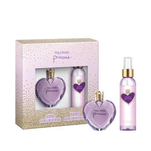 Vera Wang Princess 2 piece Gift Set for Women - 1.0 oz Eau De Toilette Spray + 4.0 oz Hair and Body Mist - 2 Piece Set - Eau de Toilette