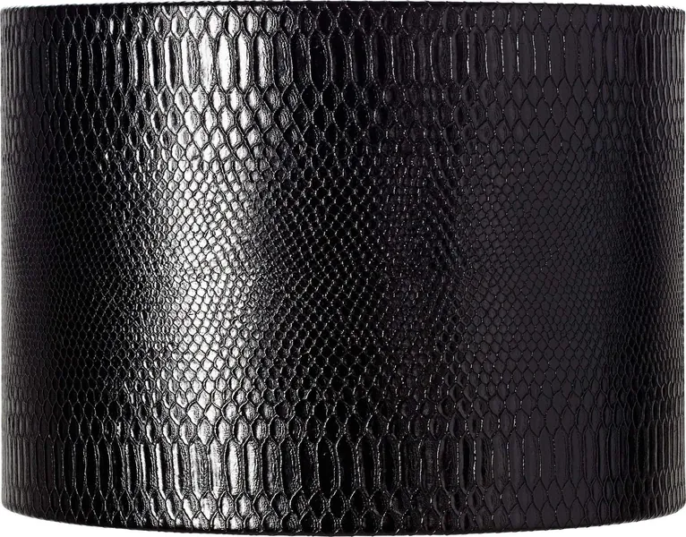 Reptile Print Medium Drum Lamp Shade with Silver Lining 15" Top x 15" Bottom x 11" Slant (Spider) Replacement with Harp and Finial - Springcrest
