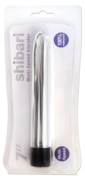 Shibari 7" Multi-Speed Vibrator Silver