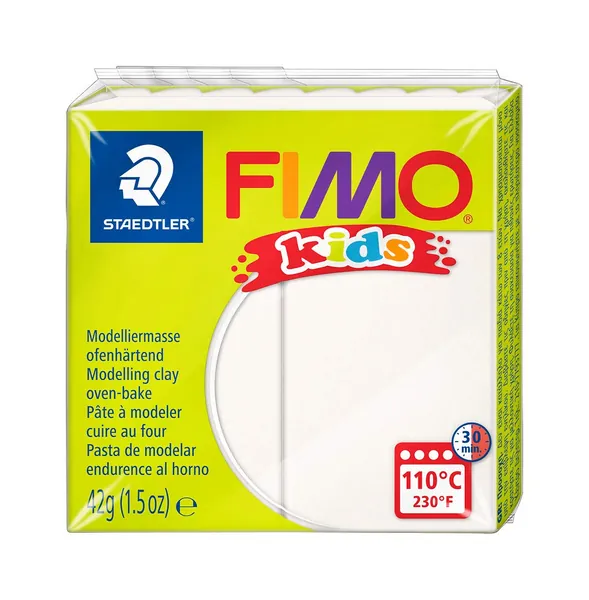 STAEDTLER 8030-0 - Fimo Kids Normalblock, 42 g, weiß