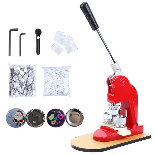 Yonntech 25 mm / 32 mm / 58 mm / 75 mm Badge Maker Maschine austauschbar mit 500 Komponenten Kreisschneider für personalisierte Abzeichen (25mm) - 25mm