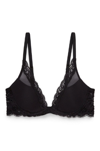 Feathers Plunge T-Shirt Bra - Basics | Black / 32 / DD