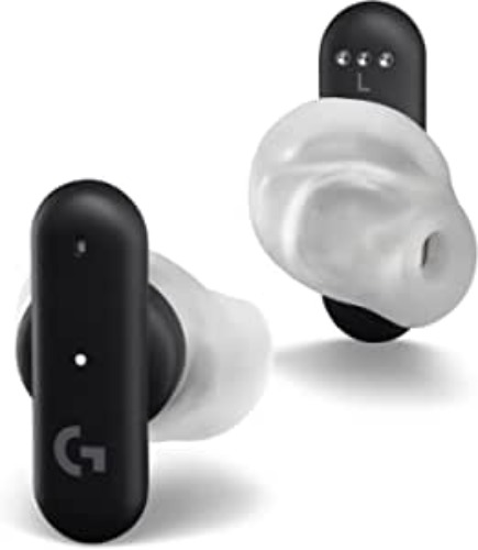 Logitech G FITS True Wireless Gaming Earbuds, Custom Molded Fit, Lightspeed + Bluetooth, Four Beamforming Microphones, PC, Mac, PS5, PS4, Mobile, Nintendo Switch - Black - Black