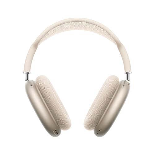 Apple AirPods Max Wireless Over-Ear Headphones, Pro-Level Active Noise Cancellation, Transparency Mode, Personalized Spatial Audio, USB-C Charging, Bluetooth Headphones for iPhone - Starlight - USB-C - Starlight - Without AppleCare+