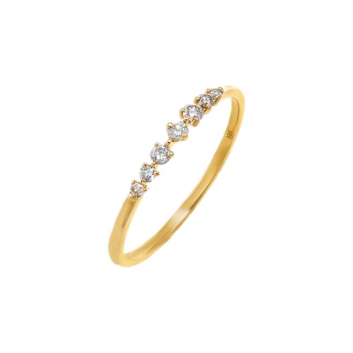 Diamond Graduated Accent Ring 14K - 14K Gold / 6