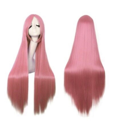 Long Pink Wig 