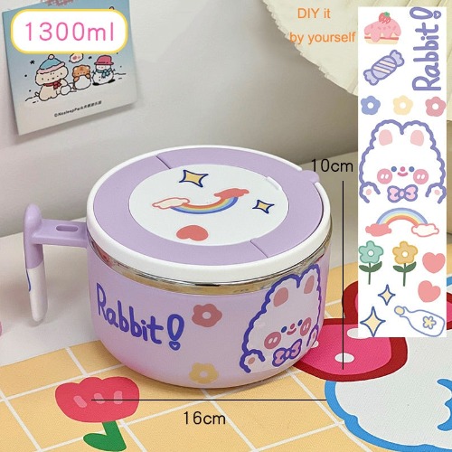 Kawaii Bunny Ramen Bowl - D