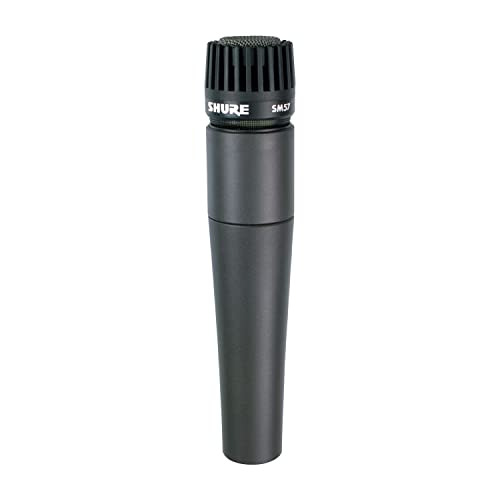 Shure SM57 Dynamic Instrument Mic - Professional Quality and Versatility for Live Performances and Recording - Contoured Frequency Response, Durable, Ideal for Drums, Percussion, Amplifiers (SM57-LC) - SM57