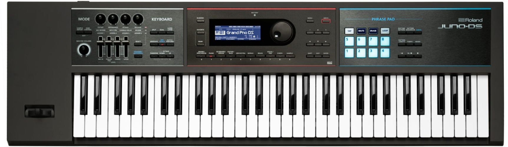 Roland JUNO-DS 76-Key Lightweight Synth-Action Keyboard with Pro Sounds - 76 Keys