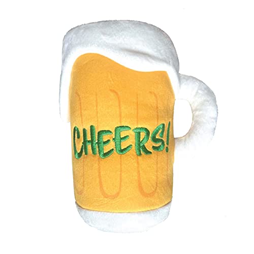 Huxley & Kent Lulubelles for Dogs | Cheers (Small) | St. Patrick's Day Power Plush Dog Toy with Squeaker | Funny Dog Toy | Cute Dog Toy | H&K Squeaky Dog Toy - Cheers - Small