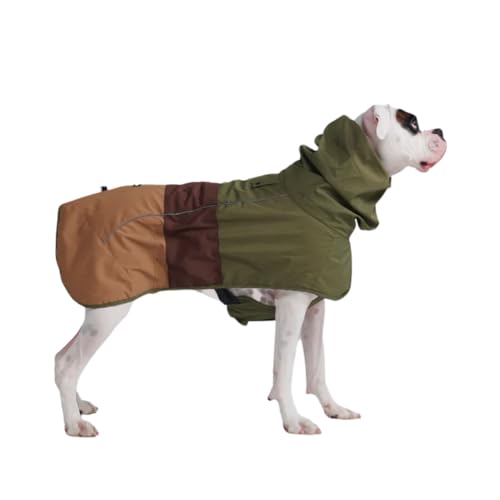 Spark Paws Breatheshield™ Dog Raincoat - All-Weather Protection and Comfort - Breathable Comfort, Adaptive Fit, and Safety Enhancements - Green Brown Tan, XL - X-Large - Green Brown Tan
