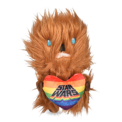 STAR WARS: Pride 6" Chewbacca Stacked Heart Squeaker Pet Toy for Pets 6" Chewbacca Love Rainbow Squeaky Pet Toy Dog Toys | Pride Gifts for Pets, Rainbow Toys for Dogs - Chewbacca Stacked Heart 6 Inch