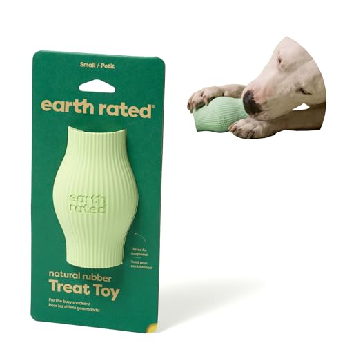 Earth Rated Treat Dispensing Dog Toys, Natural Rubber Dog and Puppy Toys for Boredom and Stimulating, Dishwasher and Freezer Safe, Small - Small - Treat Toy