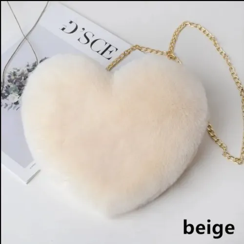 Sac coeur fourrure