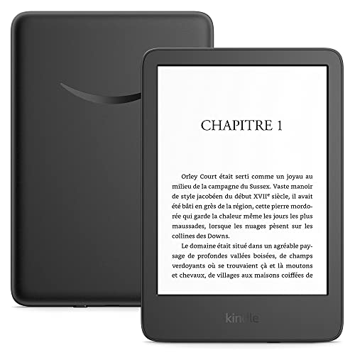 Kindle (modèle 2022) | Le Kindle le plus léger et compact à ce jour | Écran haute résolution 6" 300 ppp et deux fois plus de stockage | Sans publicités | Noir - Noir - Sans publicités