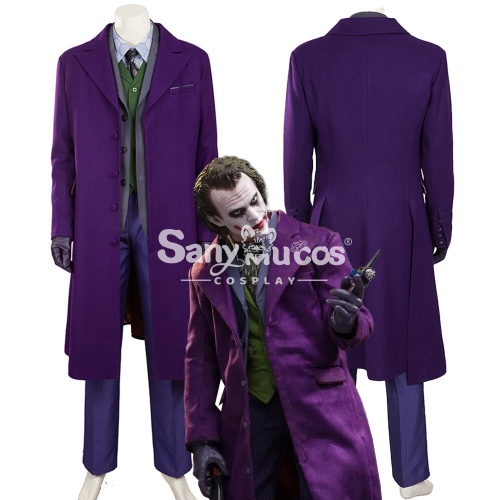 Movie The Dark Knight Cosplay Joker Cosplay Costume Premium Edition - L