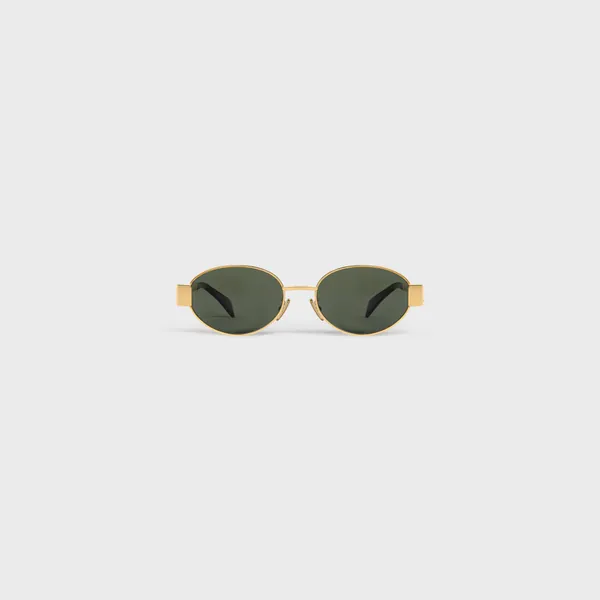 TRIOMPHE METAL 01 SUNGLASSES IN METAL - GOLD / GREEN | CELINE