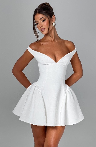 Marla Mini Dress - Ivory | XS