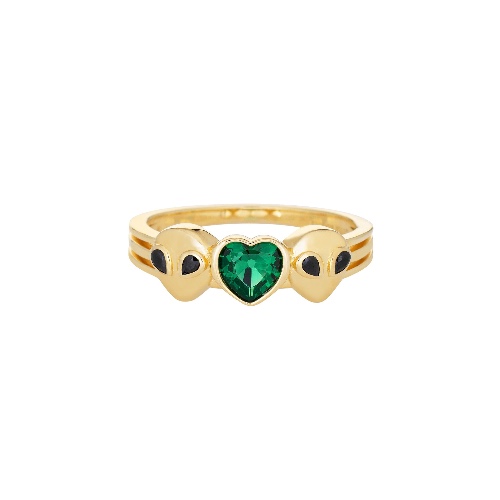 Cosmic Love Ring - Green | 18K Gold Plated / 6
