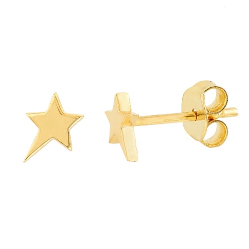 Shooting Star Studs - 14K Yellow Gold