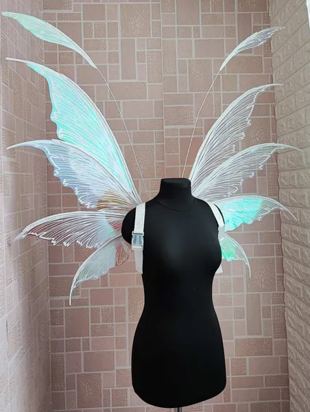 Iridescent white fairy wings 