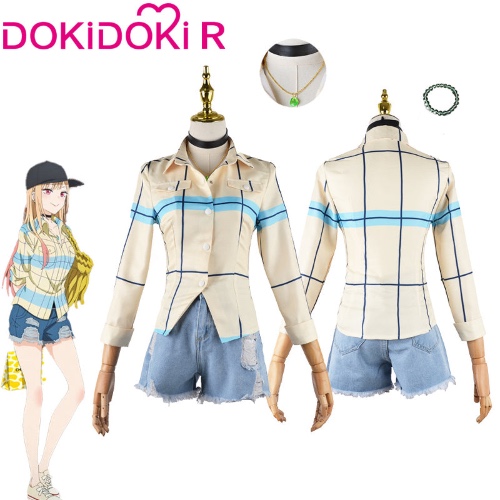 【Size XS-3XL】DokiDoki-R Anime My Dress Up Darling Cosplay Kitagawa Marin Cosplay Costume | M