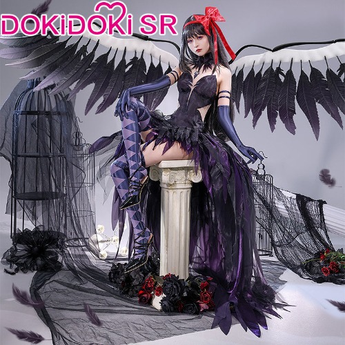【Ready For Ship】【Last Batch】DokiDoki-SR Anime Puella Magi Madoka Magica Cosplay Akemi Homura Costume Devil Costume | L-Ready For Ship