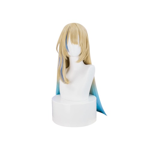 【Ready For Ship】DokiDoki Game Honkai: Star Rail Cosplay Serval Wig / Earrings Long Straight Flax Blue Hair | Wig Only